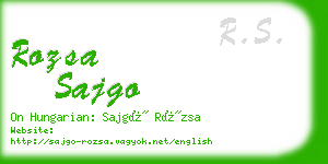 rozsa sajgo business card